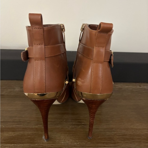 Marc Fisher Tan Leather Heeled Boots - Picture 4 of 4
